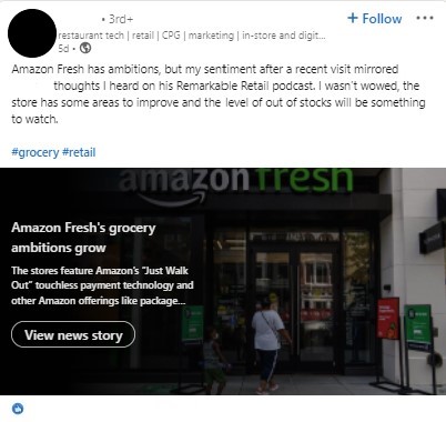 Exemplu de postare de știri