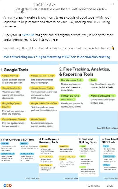 Exemplu de infografic care poate fi partajat