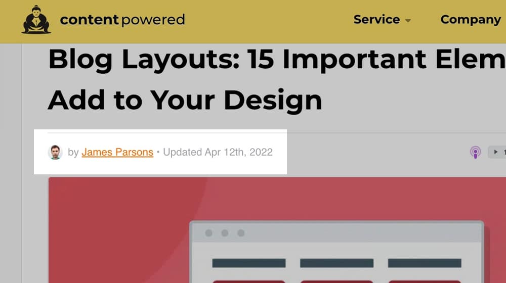 Visualizzazione della data di aggiornamento