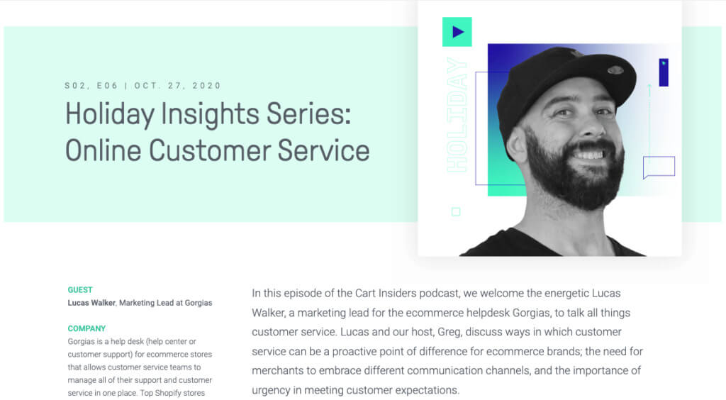 Lucas Walker în captură de ecran din seria Holiday Insight