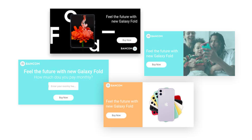 Screenshot degli annunci Bannerflow