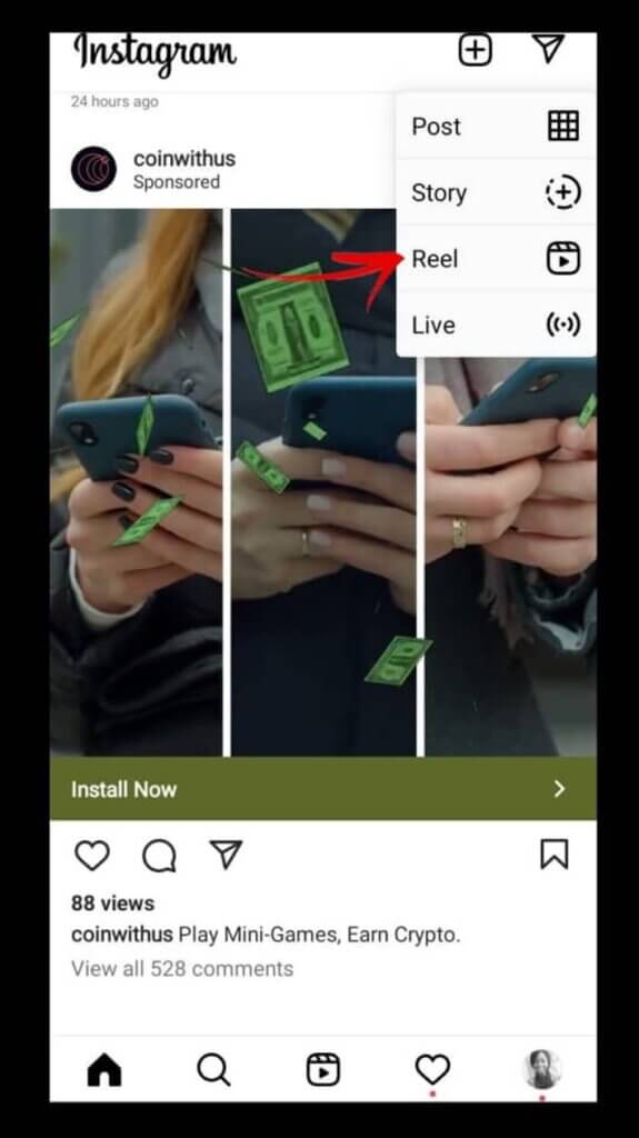 Faire des bobines sur Instagram