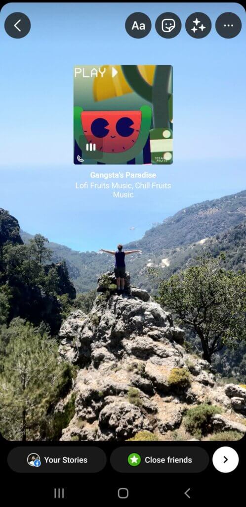 добавить песню в Instagram Story