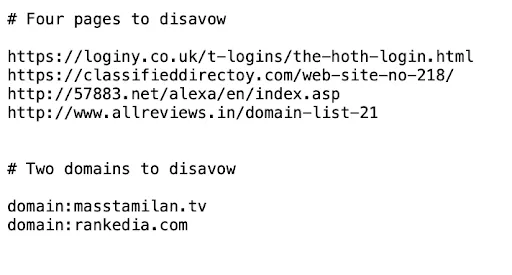 rejeitar arquivo txt