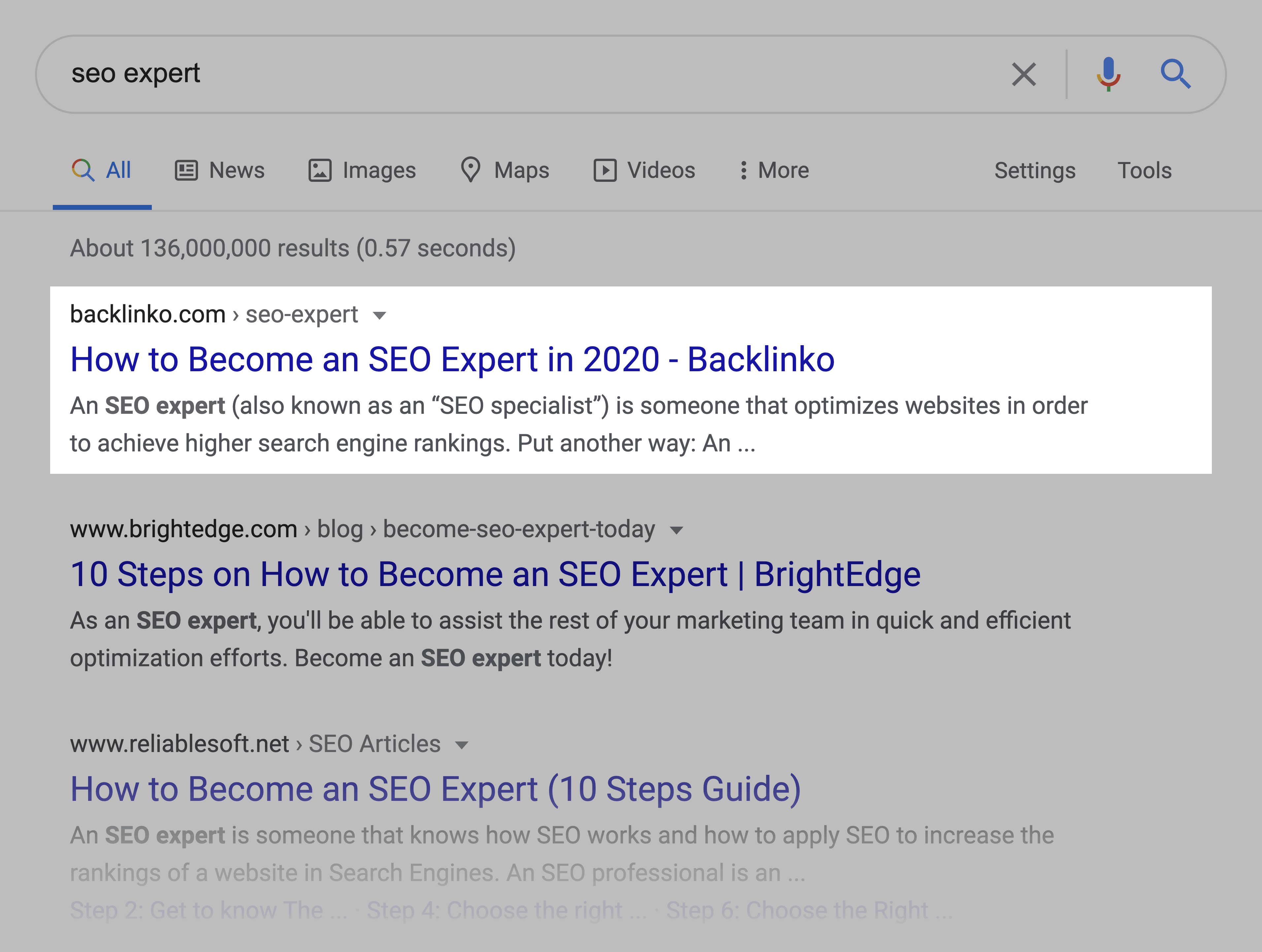 Especialista em SEO – SERPs SEO expert – SERPs