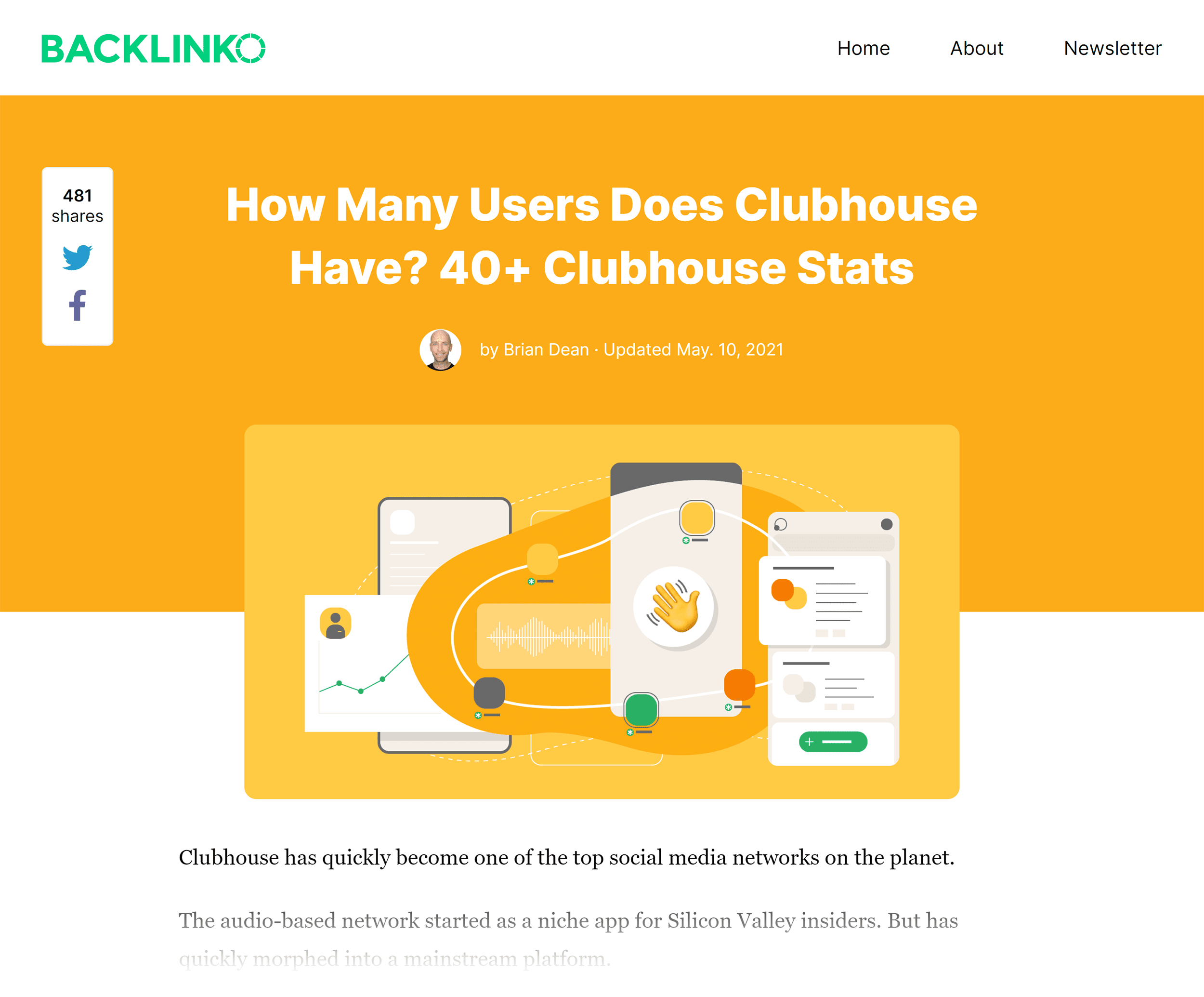 Backlinko – Kulüp binası kullanıcıları Backlinko – Clubhouse users