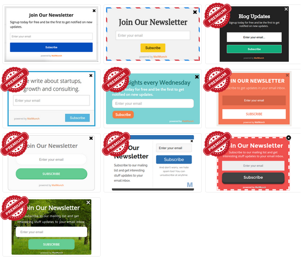 MailMunch Scrollbox Themes