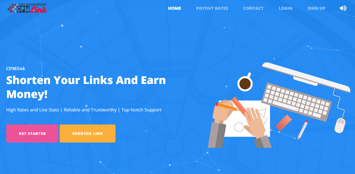 Abbreviazione del collegamento CPM CPM link shortener