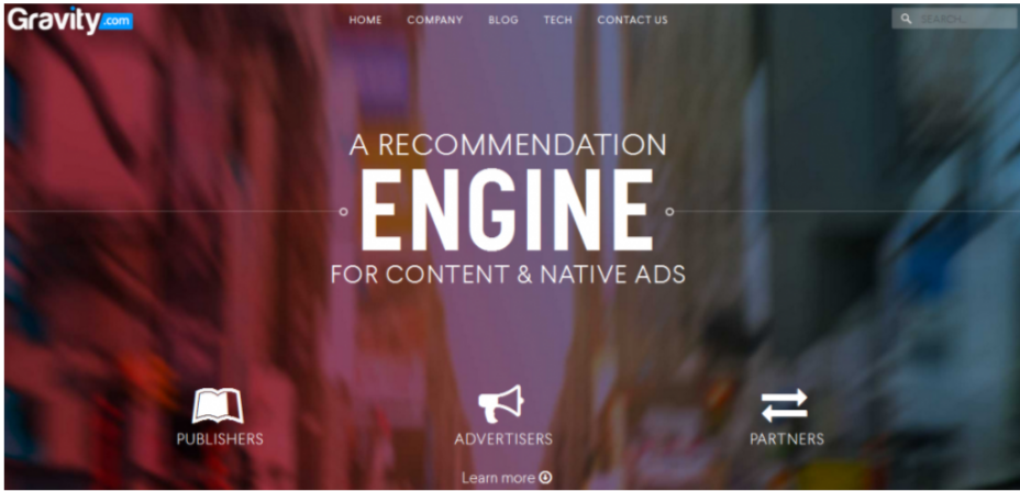 Gravity – Bestes natives Werbenetzwerk Gravity- Best Native Ads Network