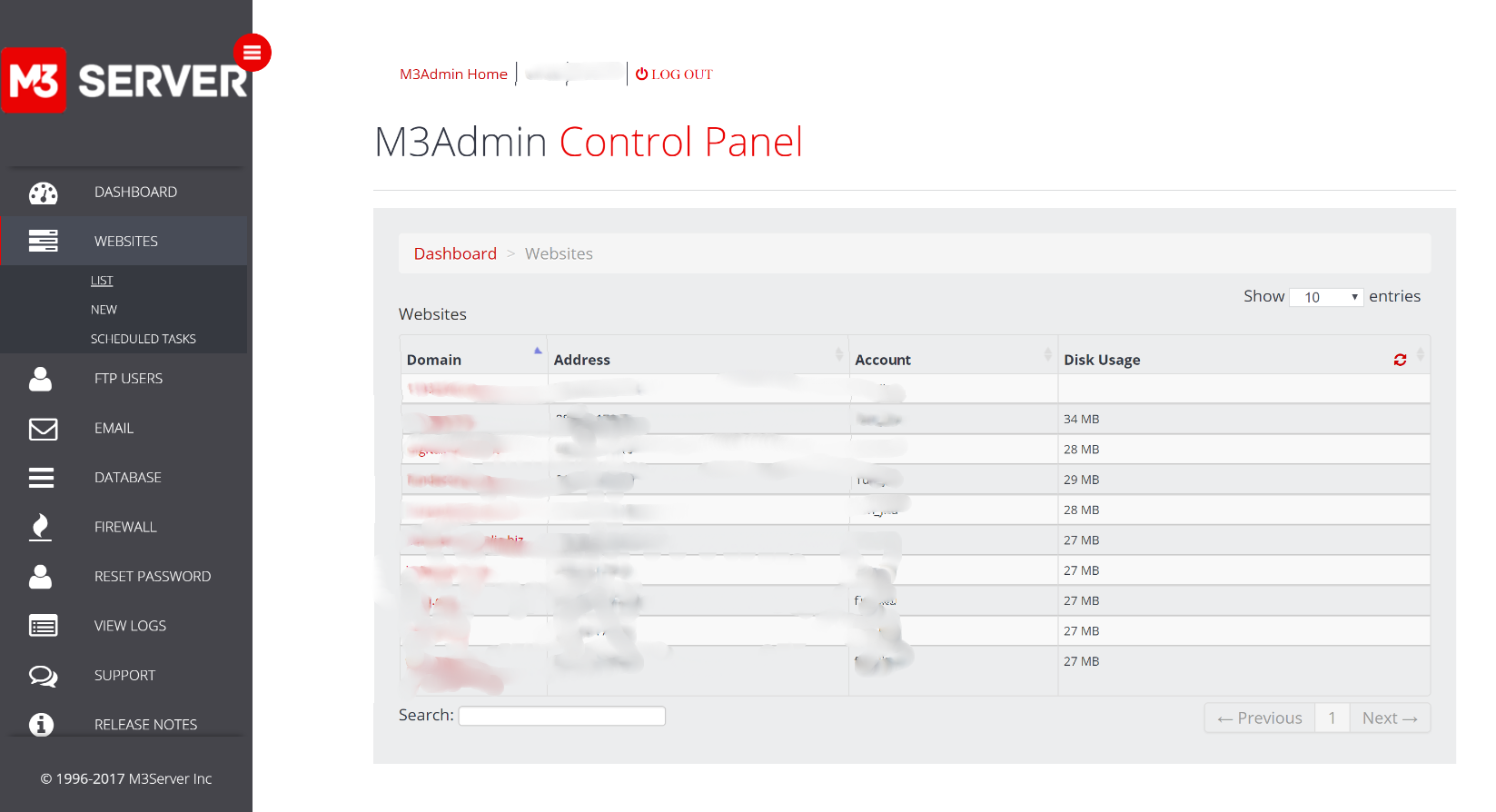 M3サーバーcpanel M3 server cpanel
