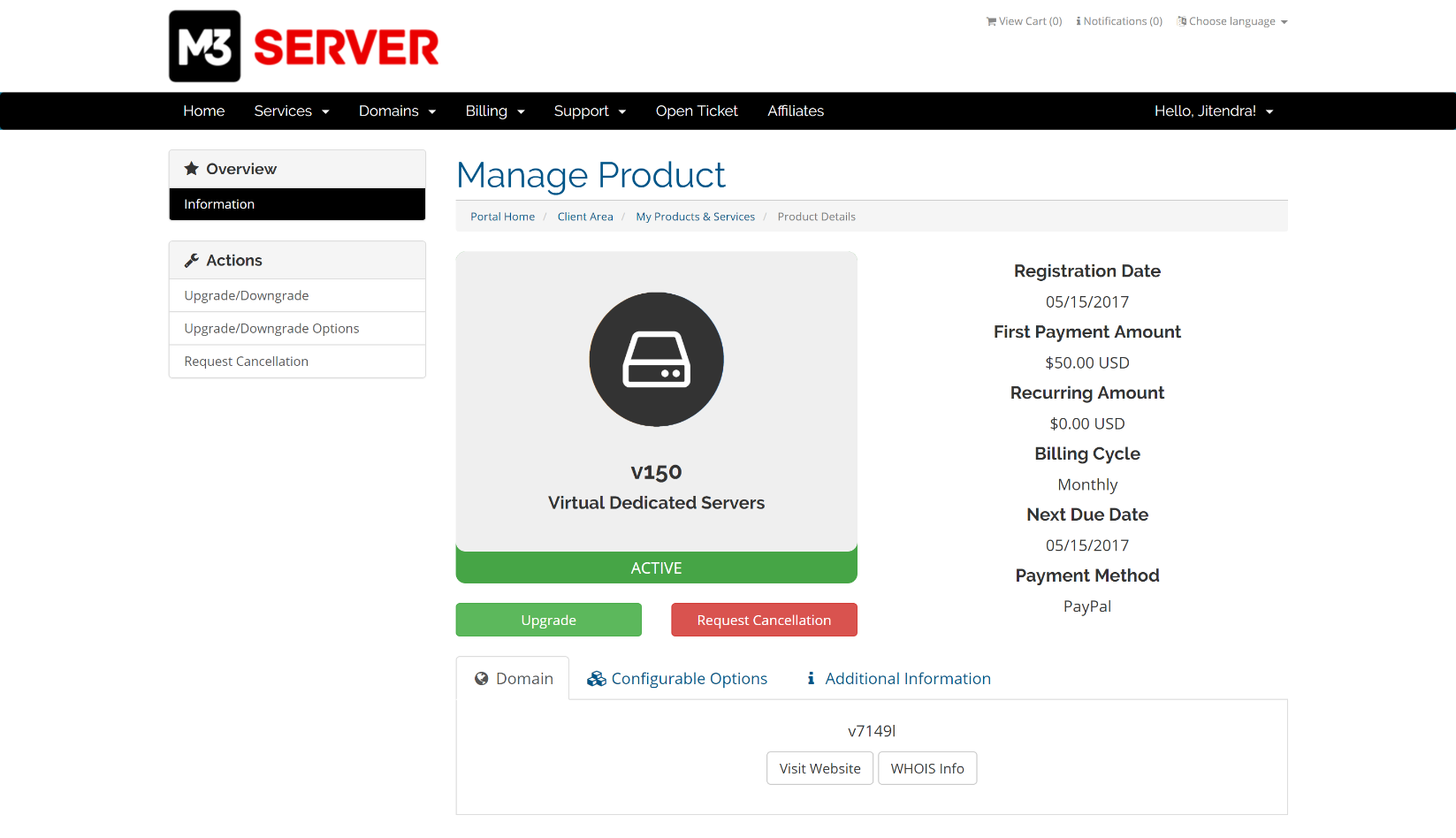 m3serverサービス m3server services dashboard