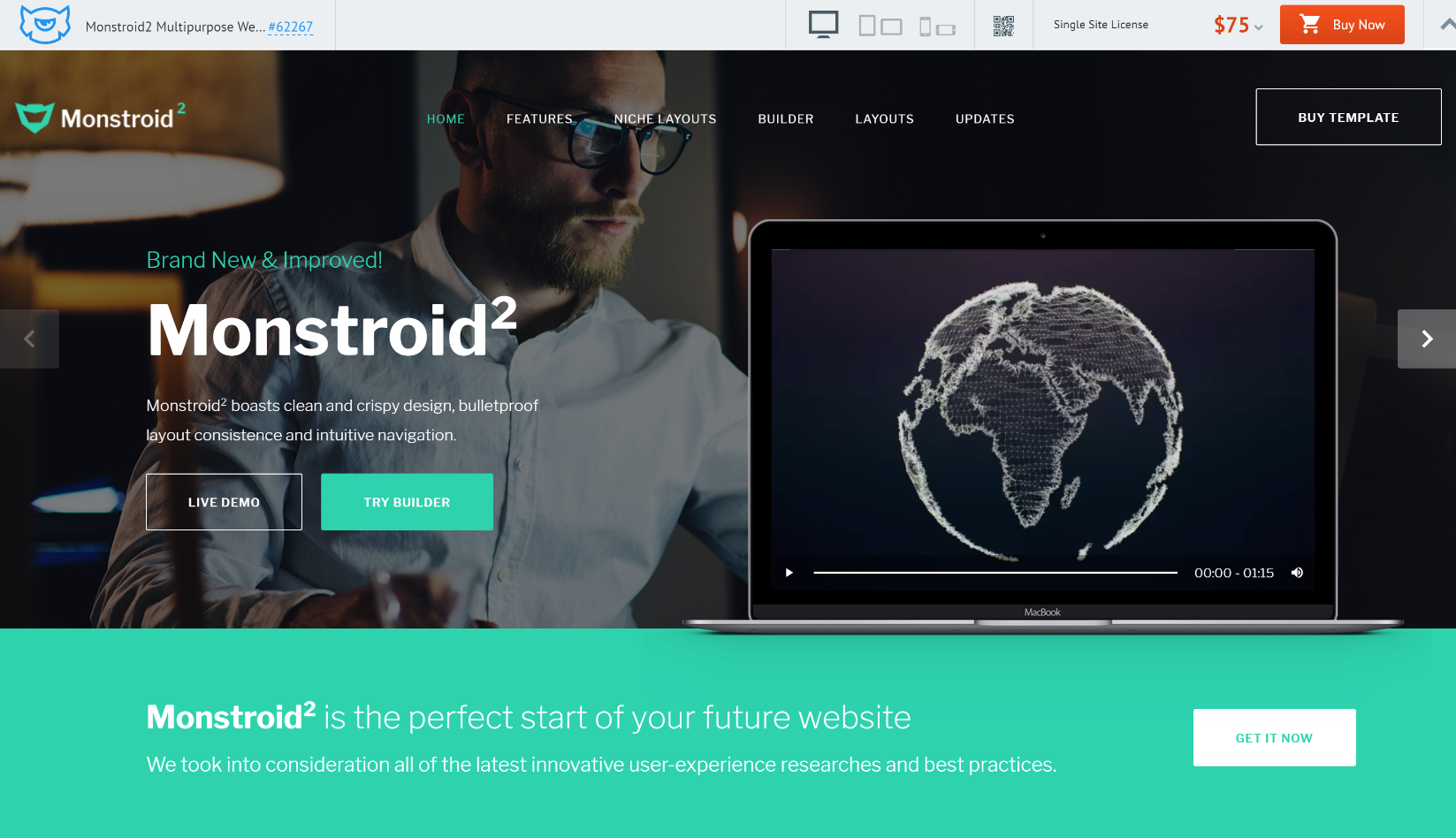 şablon canavarı Canavar 2 tema tasarımı templatemonster Monstroid 2 themes design