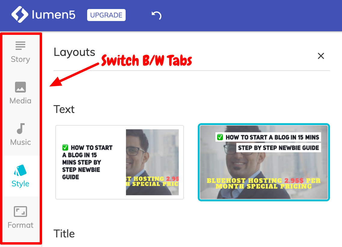 タブを切り替える