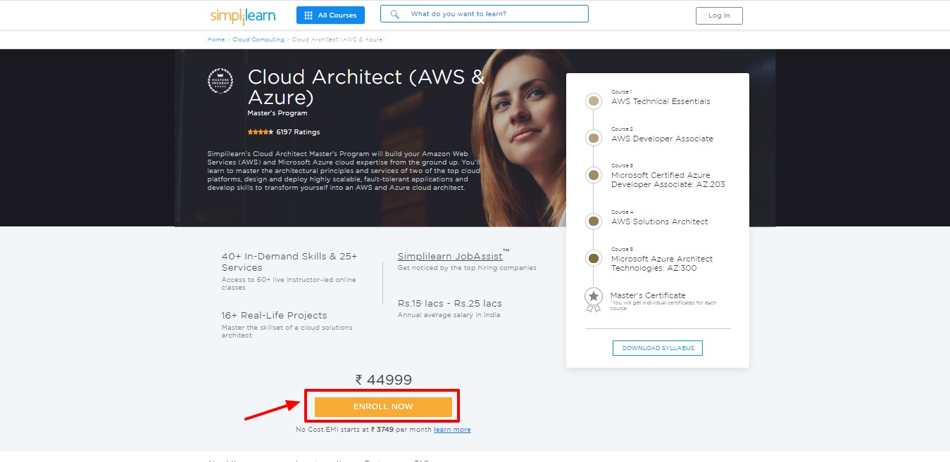 Recenzja Simplilearn — szkolenie dotyczące programu Cloud Architect AWS Azure Masters Simplilearn Simplilearn Review - Cloud Architect AWS Azure Masters Program Training Simplilearn