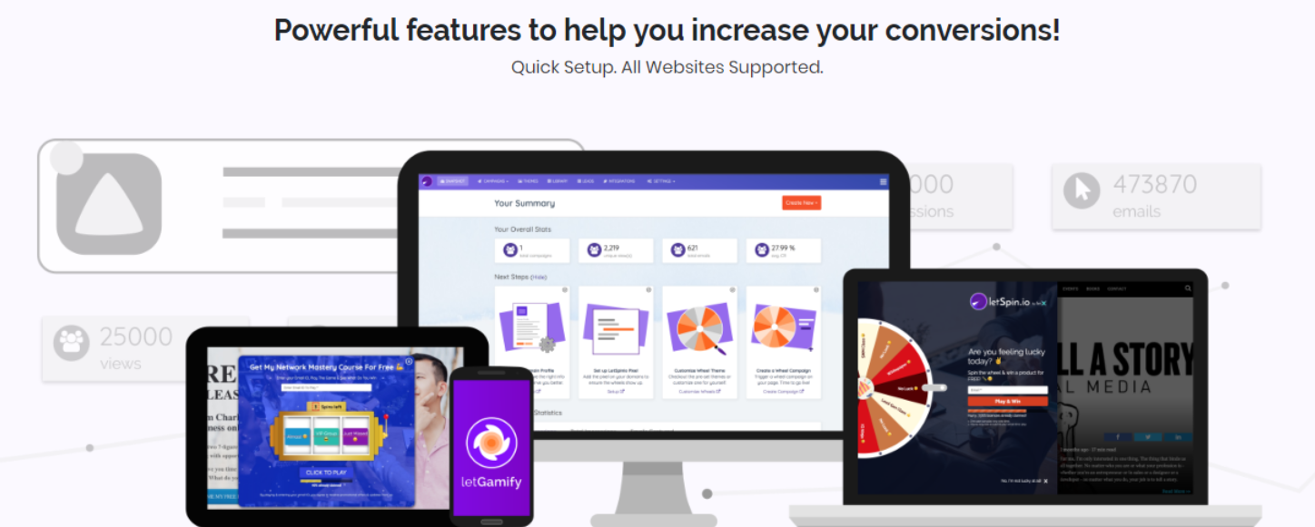 LetReach Review- funkcje letgamify LetReach Review- letgamify features