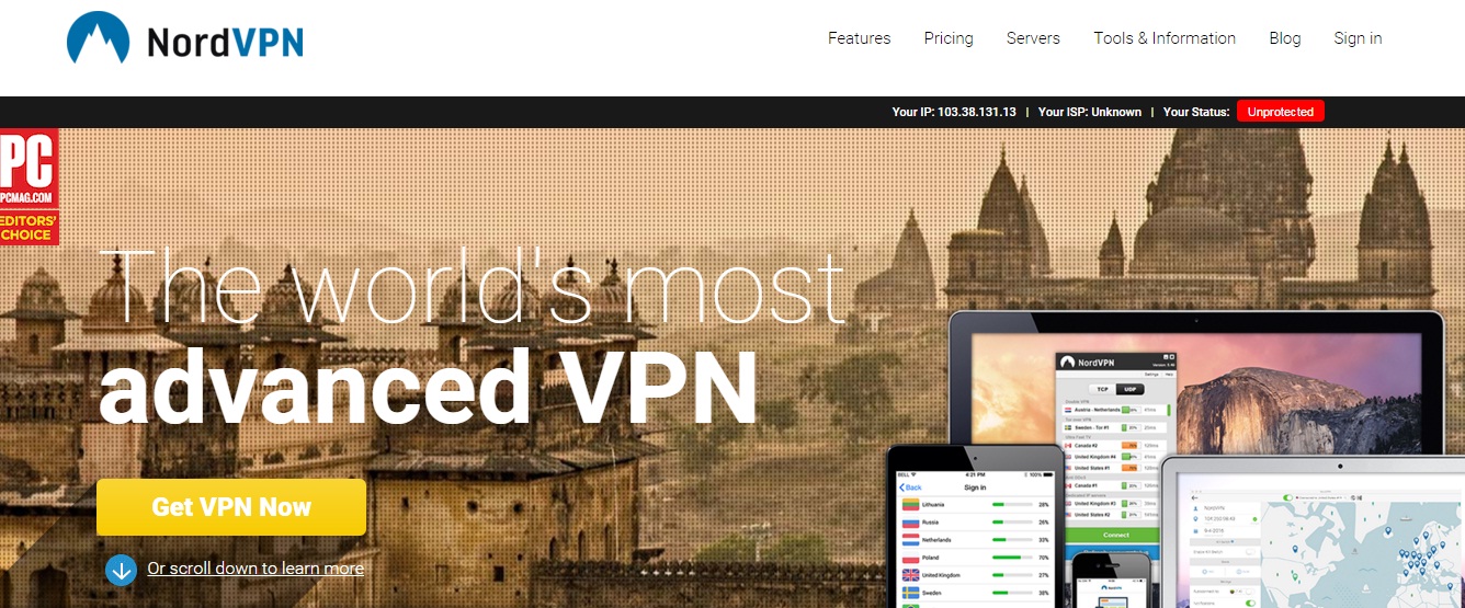 NordVPN inceleme ana sayfası