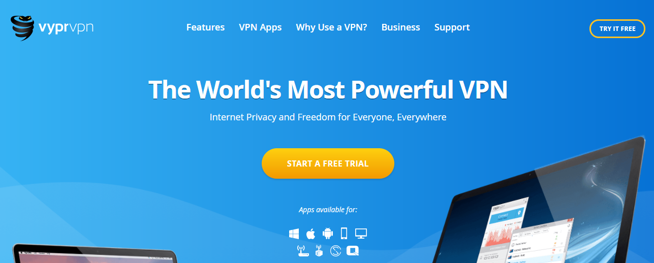 VyprVPN - Windows için en iyi vpn hizmeti