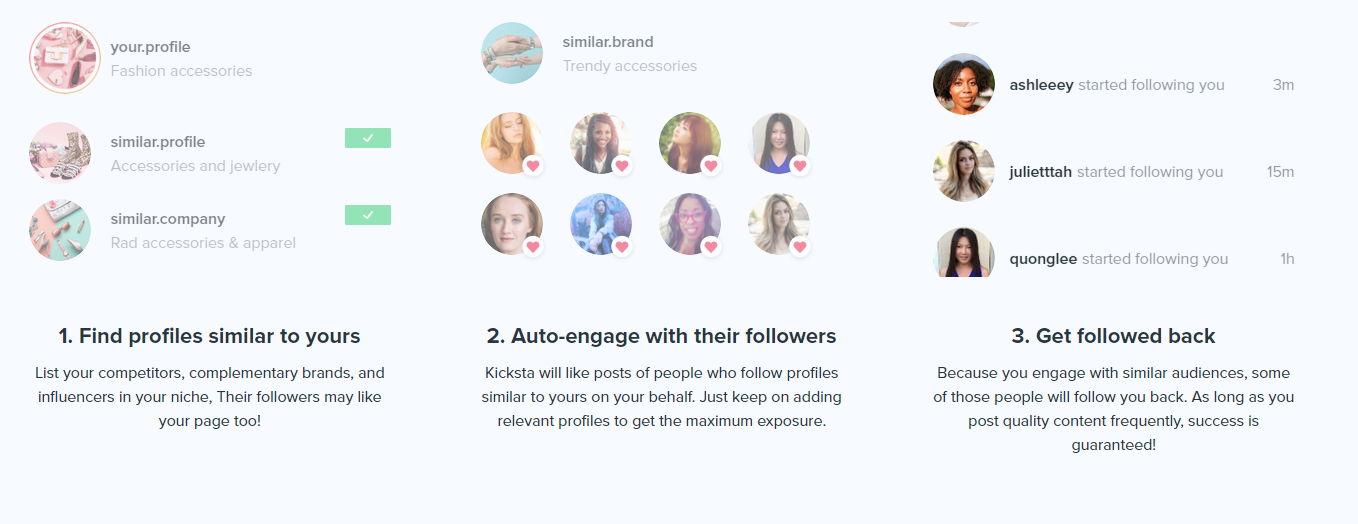 Kicksta - 它是如何工作的 Kicksta - How It Works