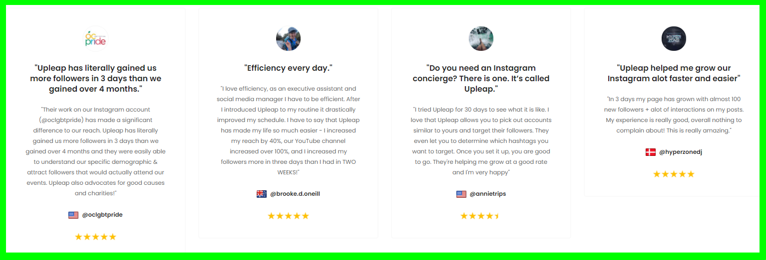 Upleap - Testimonials