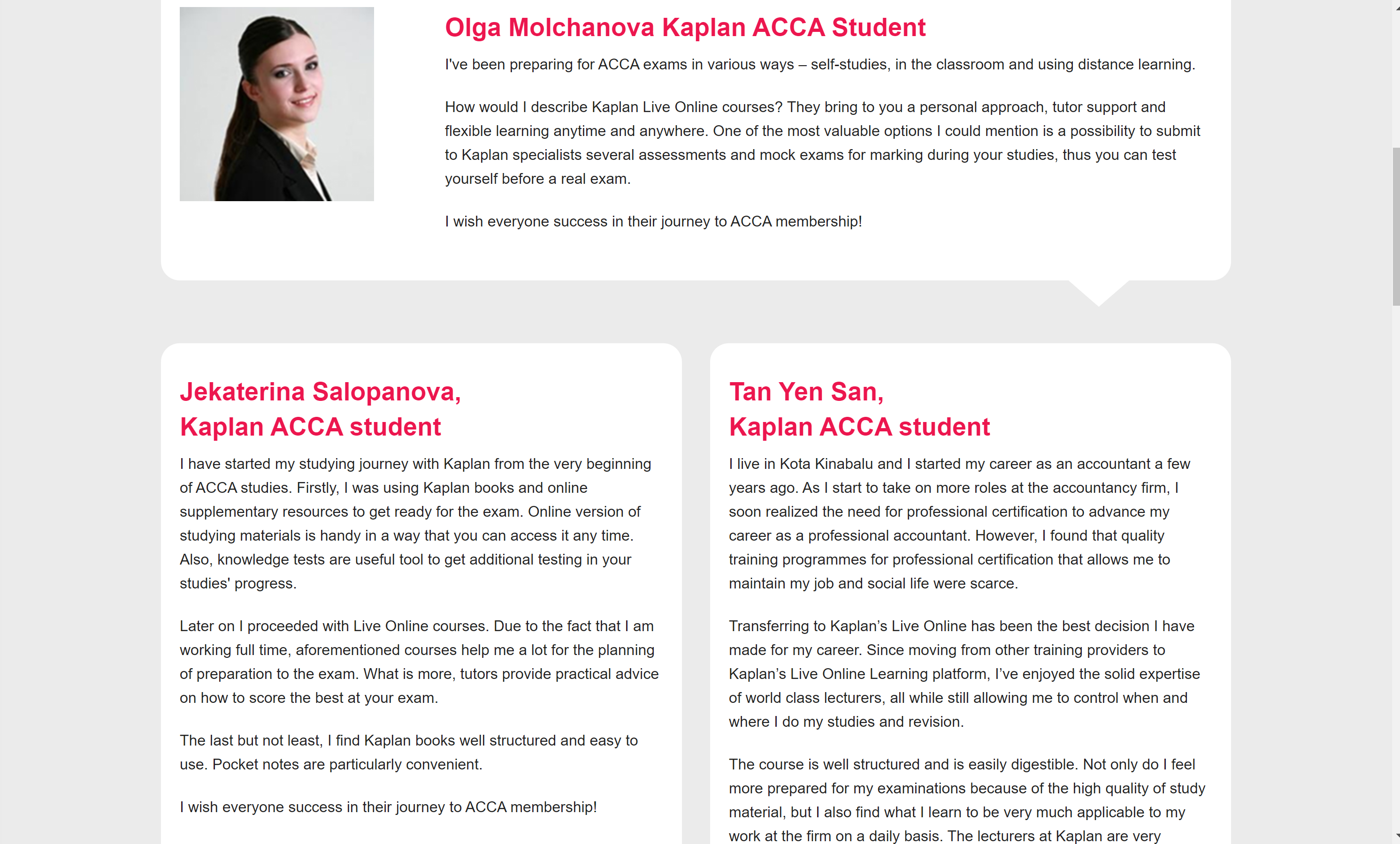 Magoosh Vs Kaplan - Kaplan testimonials