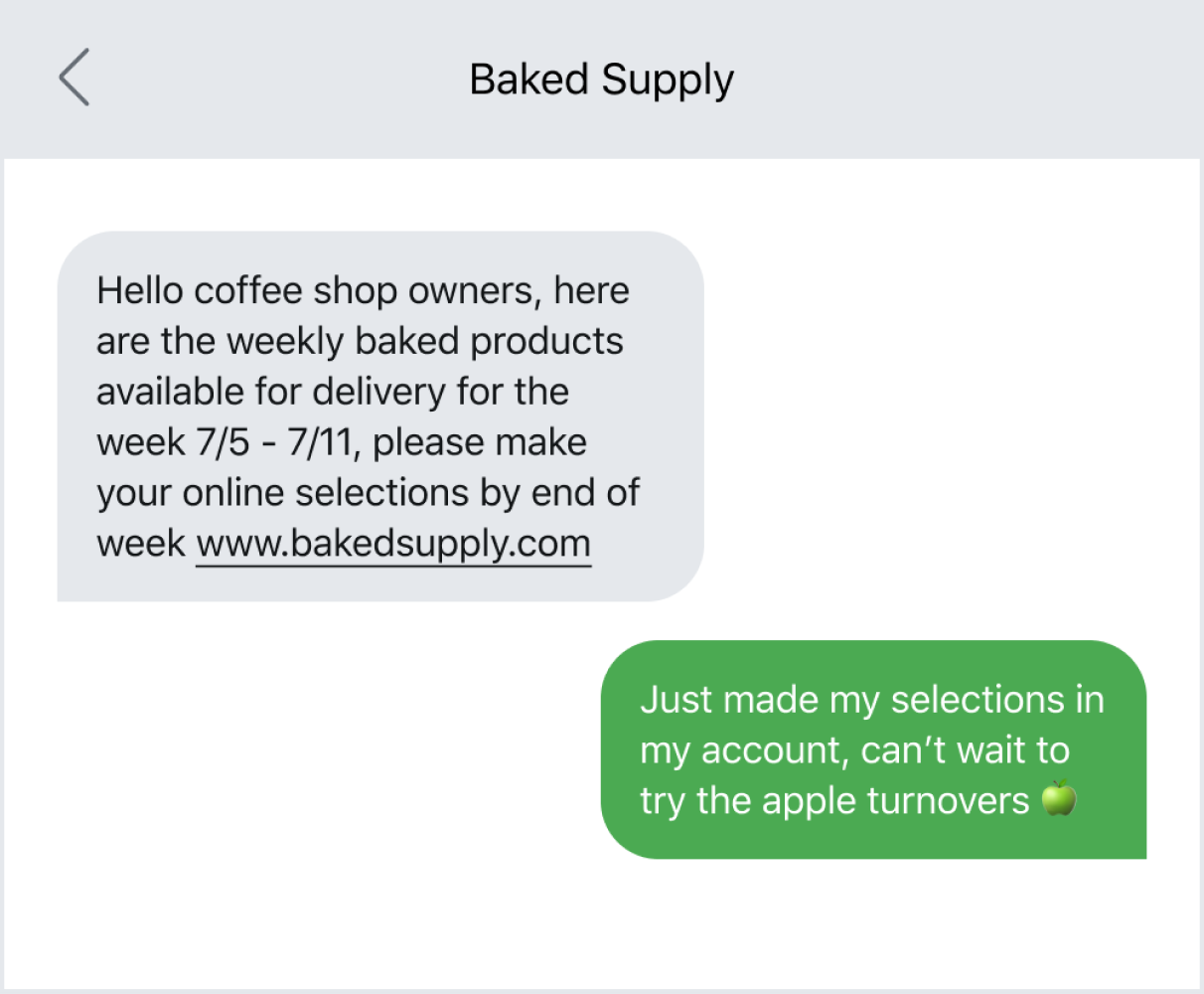 مثال على التسويق عبر الرسائل القصيرة