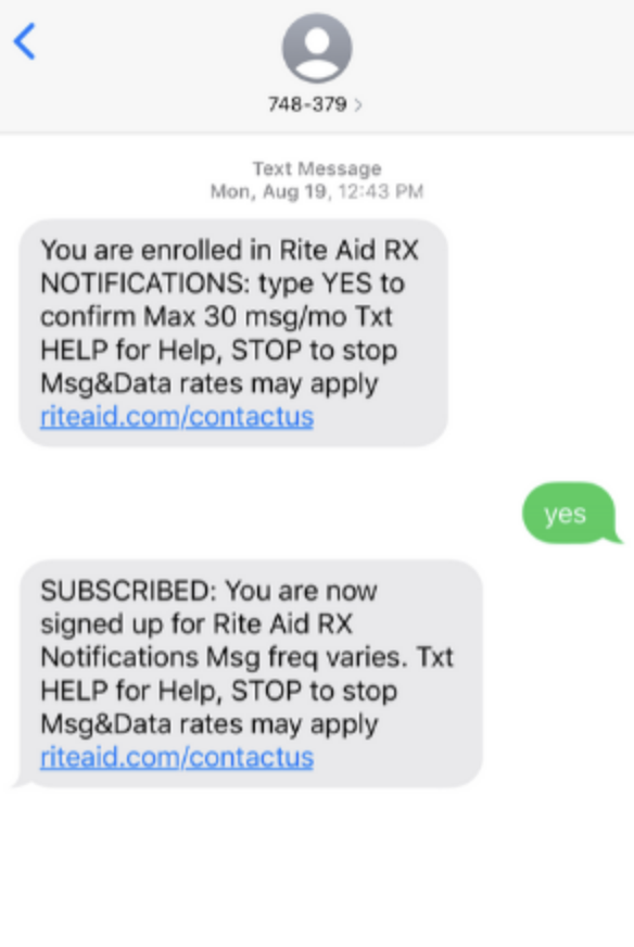 مثال على التسويق عبر الرسائل القصيرة
