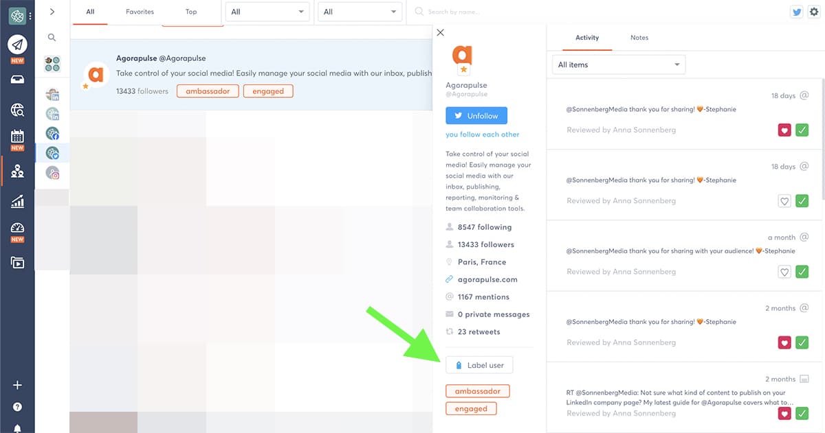 Agorapulse - CRM social