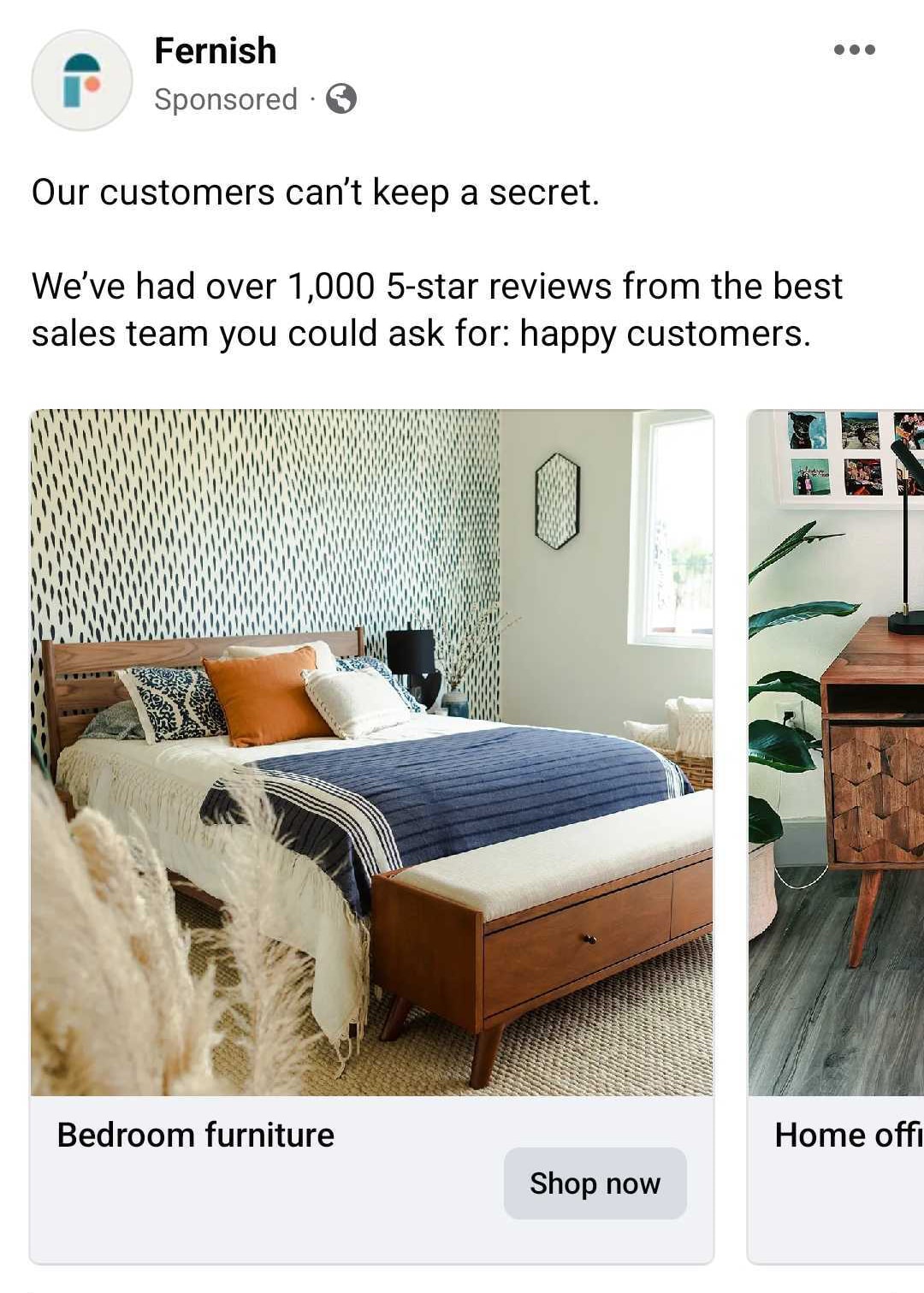 annonce carrousel - Fernish