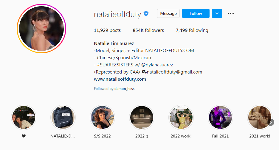 Influenceuse Natalie Lim Suarez