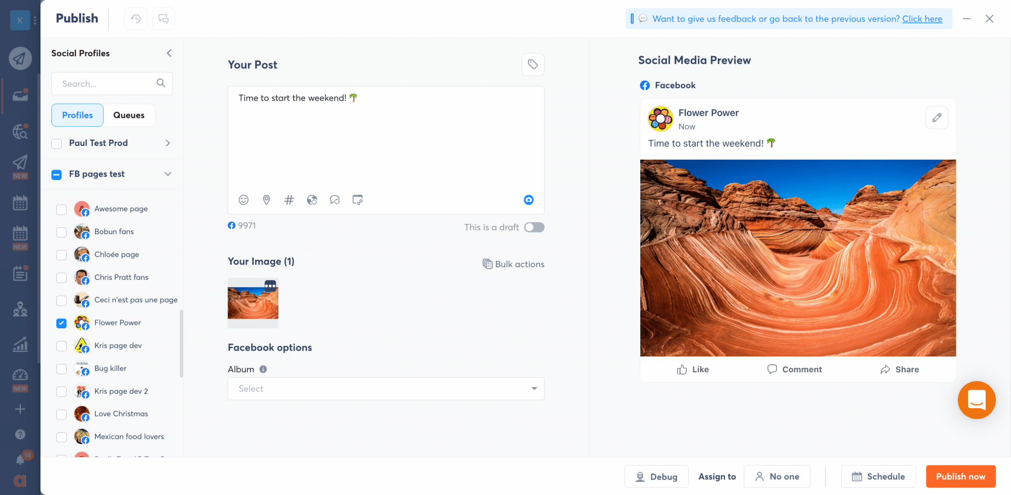 visualização de postagem agorapulse