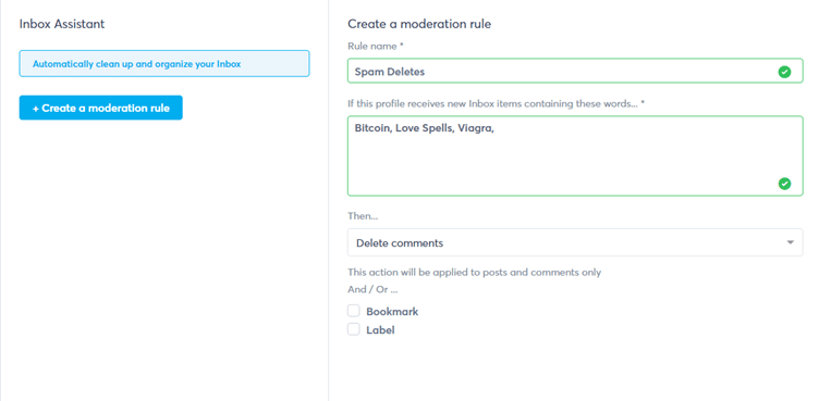 assistente de caixa de entrada agorapulse