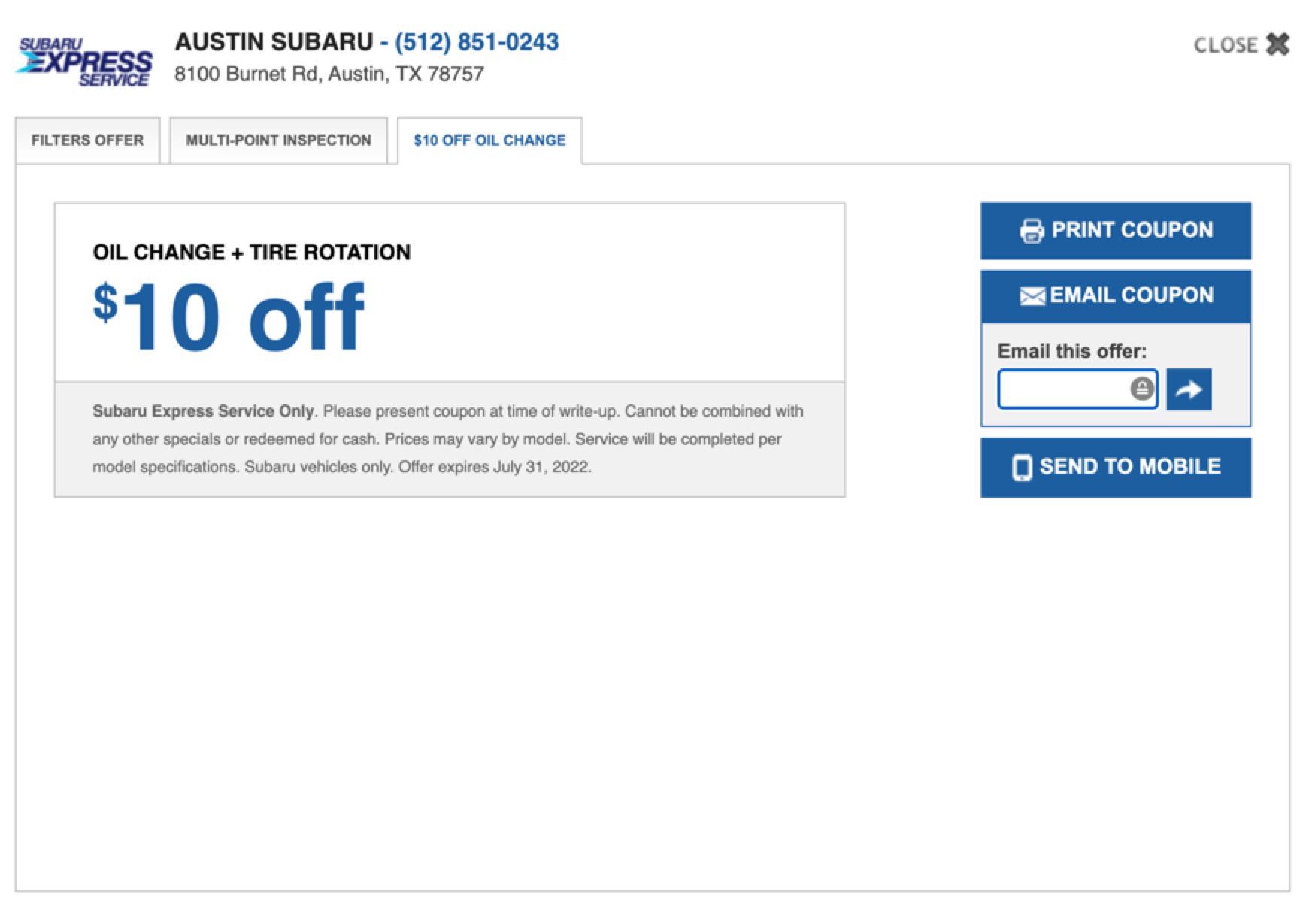 rabais sur le service de voiture sur le site Web