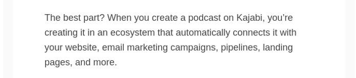 カジャビのクロスセリング例のスクリーンショット