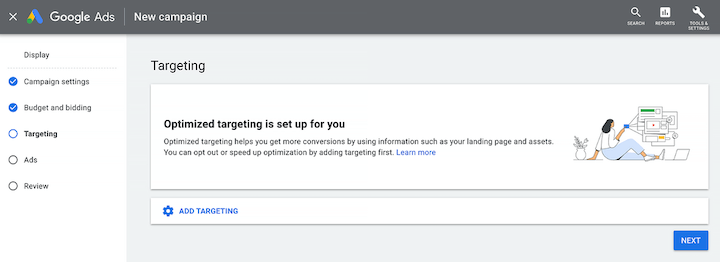 谷歌廣告 2021 年 9 月更新：展示廣告系列的優化定位默認值