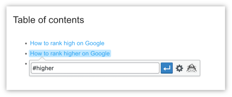 Google에서 더 높은 순위를 매기는 방법 - jumplink 예제