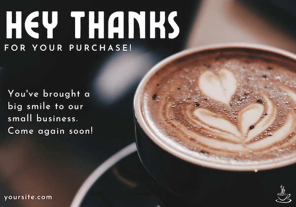 ご注文のメッセージをありがとう-あなたは私たちの中小企業に笑顔をもたらしました