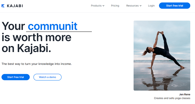 الصفحة الرئيسية Kajabi