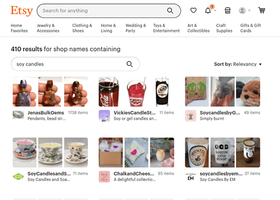 noms de boutique etsy