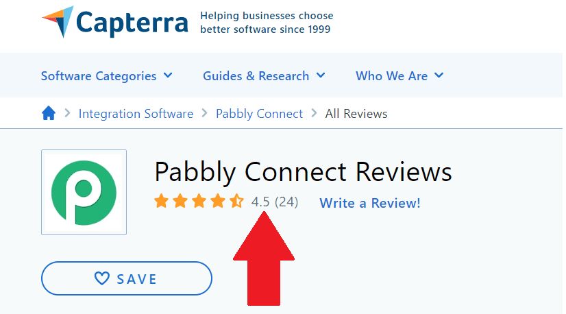 ربط pabbly الاستعراضات على capterra