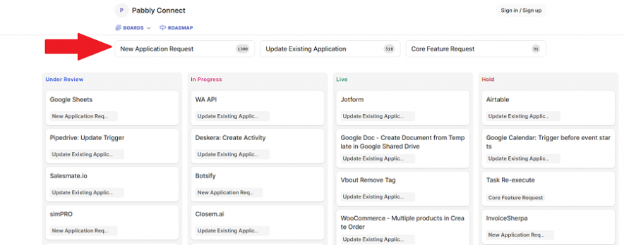 صفحة خارطة طريق pabbly connet