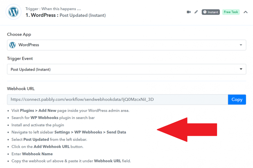 تعليمات مفصلة لإعداد المشغلات المذكورة في pabbly connect واجهة المستخدم