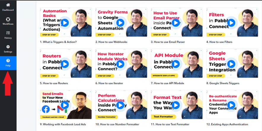 دروس الفيديو التي تظهر أسفل لوحة أجهزة القياس