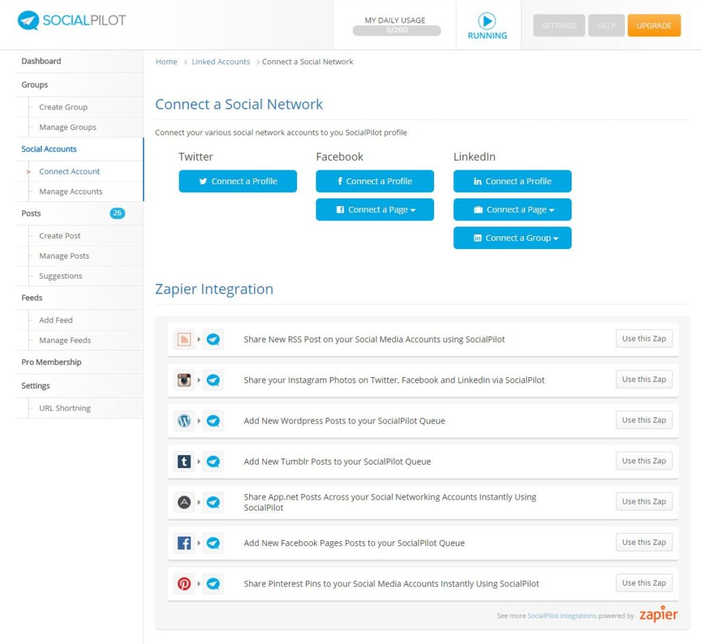 SocialPilot Reviews-Connect social media accounts