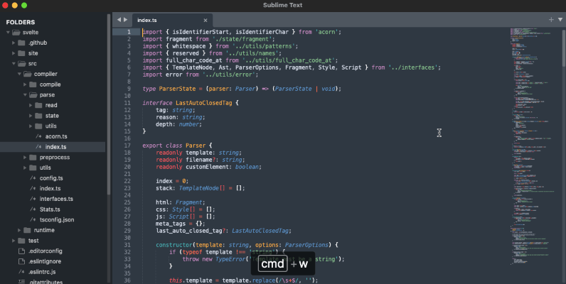 Sublimă interfață de editare a textului