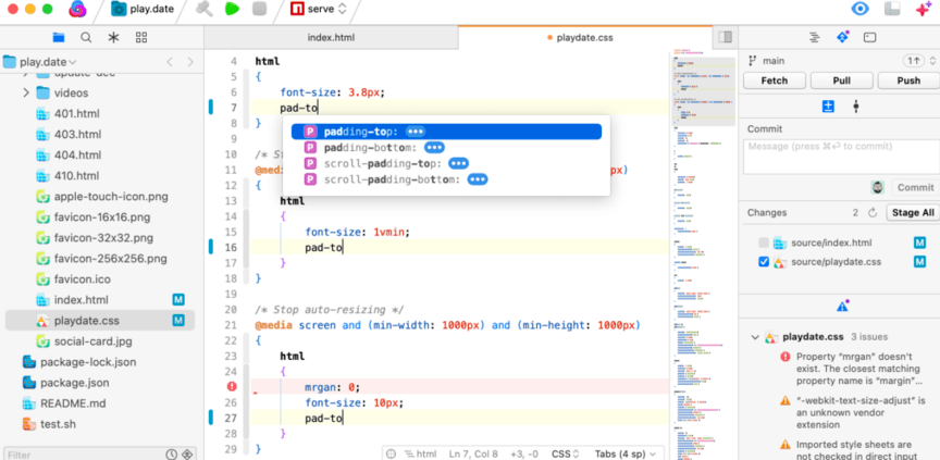 Instrument de web design: Nova