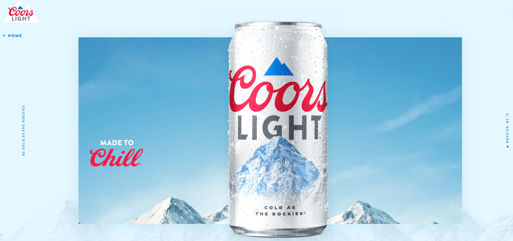 Coors Light는 맥주가 Rockies만큼 차갑다고 주장합니다.
