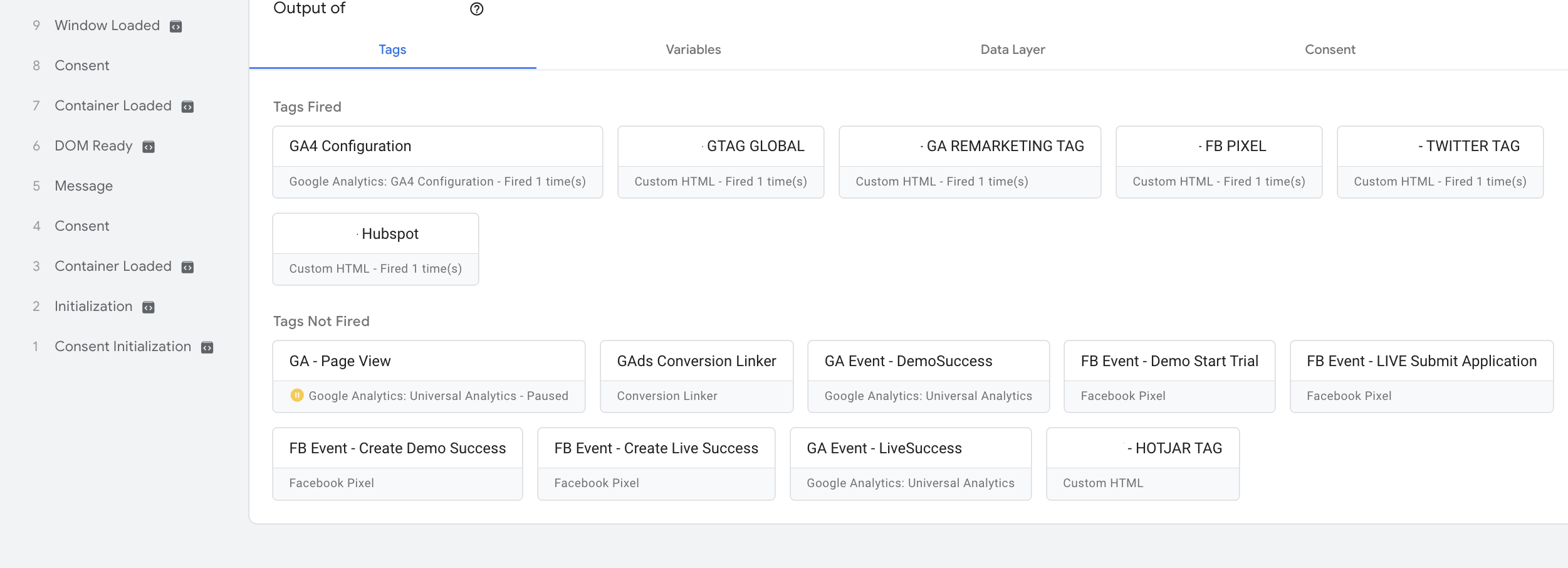 Belirli bir URL'de hangi etiketlerin tetiklendiğini ve tetiklenmediğini görün
