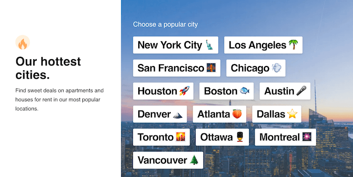 电子商务网站示例 - zumper 的表情符号