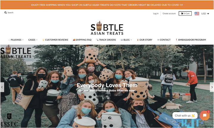 电子商务网站示例 - 微妙的亚洲美食