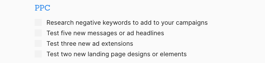 PPC 存储桶列表项